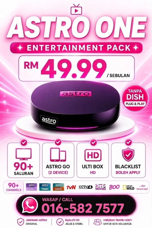 Top Astro Package: Entertainment Pack at RM49.99 No Dish Required!
