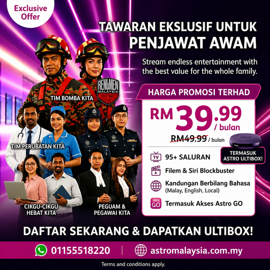 Exclusive Civil Servant Astro Package: Endless Entertainment for RM39.99